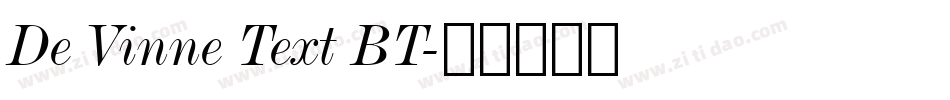 De Vinne Text BT字体转换